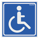 Letrero "personas con discapacidad" truper..